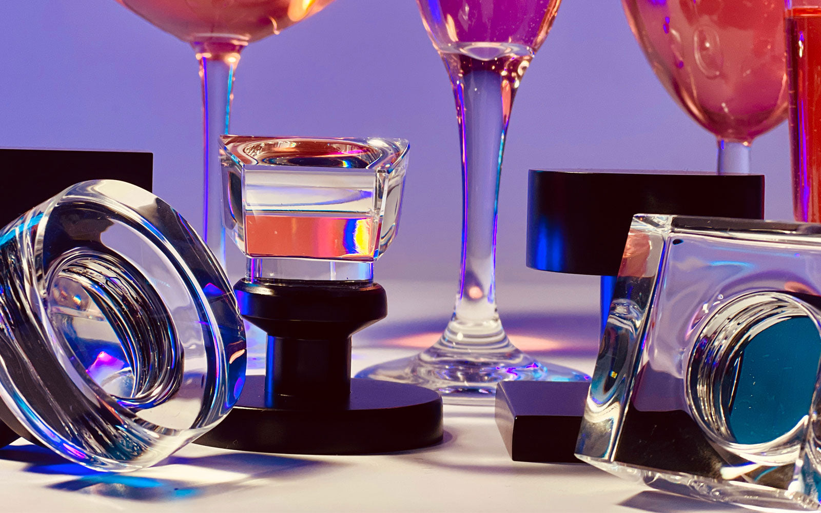 a collection of luxurious modern and contemporary style crystal knobs from viaggio hardware