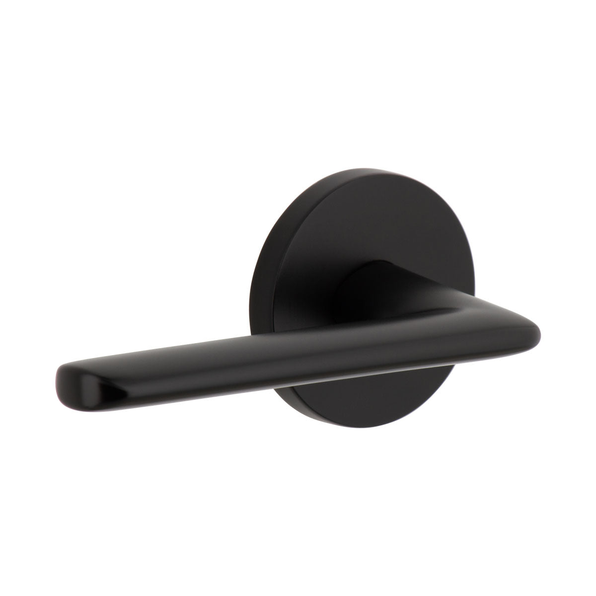 Circolo Rosette with Brezza Lever in Satin Black