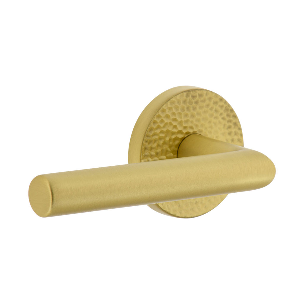 Satin Brass Door Handles Rome - BPM SUPPLIES