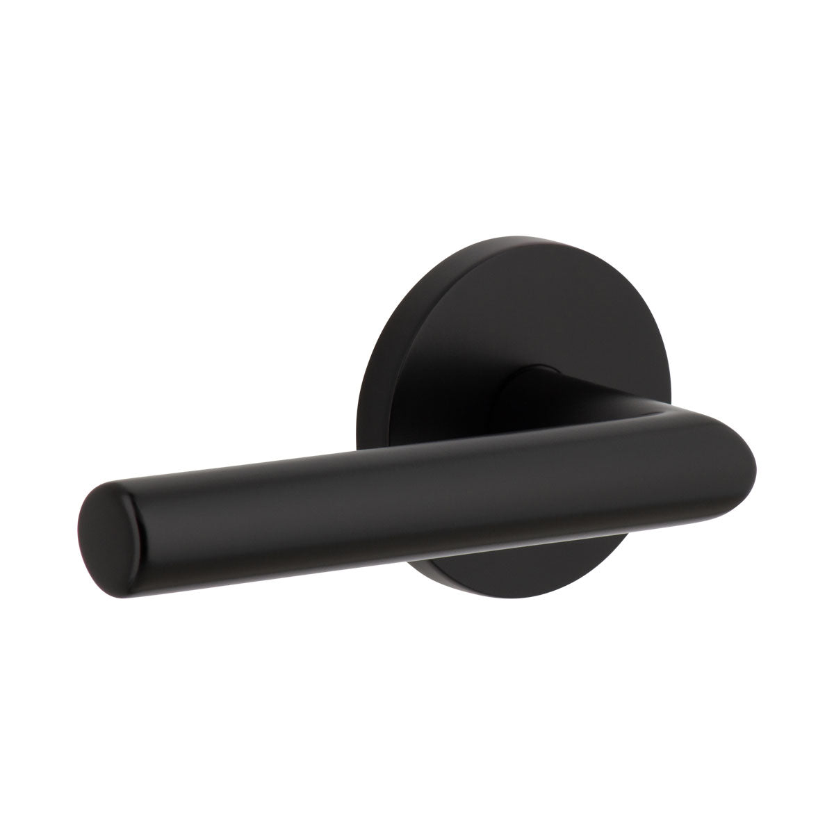 Circolo Rosette with Moderno Lever in Satin Black
