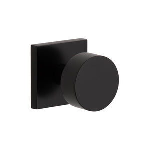 Quadrato Rosette with Circolo Knob in Satin Black