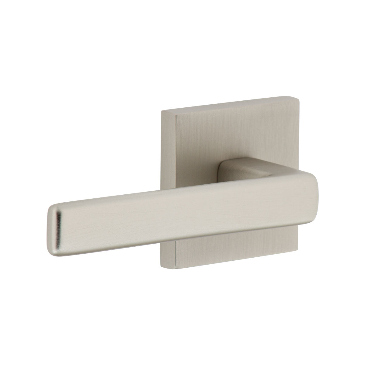 Quadrato Rosette with Lusso Lever in Satin Nickel