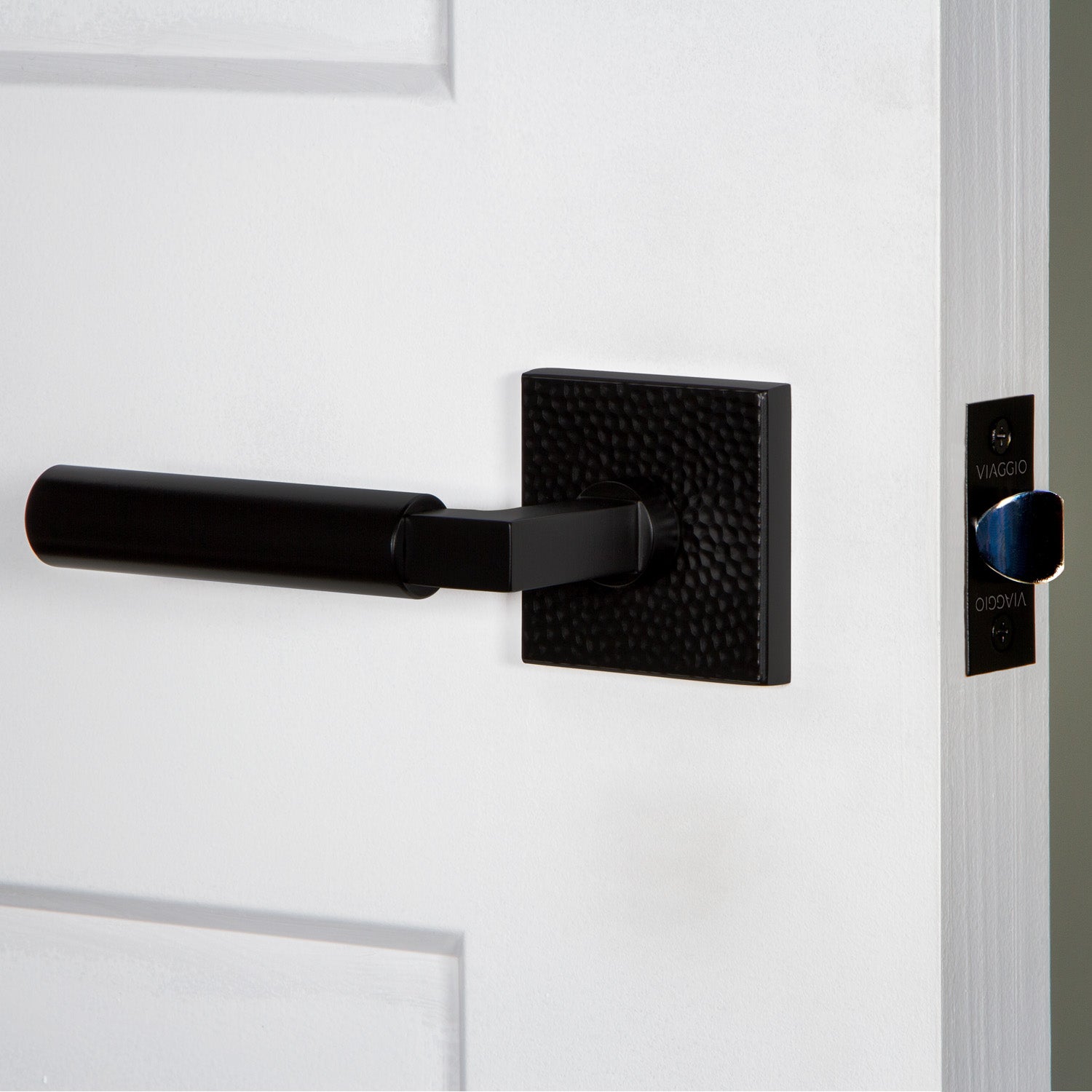 Satin Black Door Hardware | Viaggio Hardware