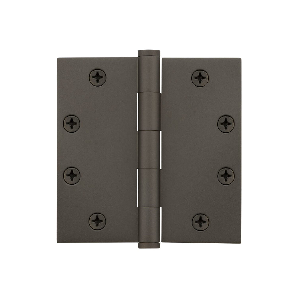 4.5&quot; Button Tip Heavy Duty Hinge with Square Corners in Titanium Gray